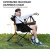 image:imageTIMBER RIDGE Hammock Camping Chair Oversized Swinging Hammock Chair with Adjustable Back and Seat for Outdoor Lawn Sports Supports 400lbs BlueBlack