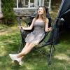 image:imageTIMBER RIDGE Hammock Camping Chair Oversized Swinging Hammock Chair with Adjustable Back and Seat for Outdoor Lawn Sports Supports 400lbs BlueBlack